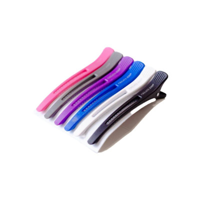 Зажимы пластиковые, Цветные, 6 шт