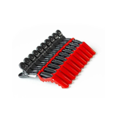 Зажимы пластиковые, Красные, 10 шт