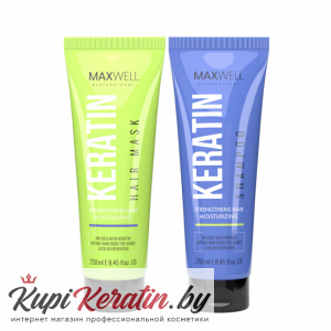 Комплект для домашнего ухода MAXWELL Keratin Shampoo 250 ml + Keratin Mask 250 ml Комплект для домашнего ухода MAXWELL Keratin Shampoo 250 ml + Keratin Mask 250 ml