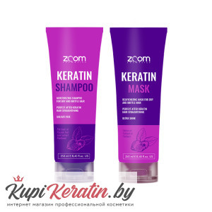 Комплект для домашнего ухода ZOOM Keratin Shampoo 250 ml + Keratin Mask 250 ml Комплект для домашнего ухода ZOOM Keratin Shampoo 250 ml + Keratin Mask 250 ml