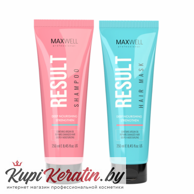 Комплект для домашнего ухода MAXWELL Result Shampoo 250 ml + Result Mask 250 ml