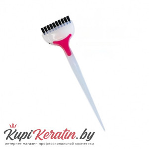 Кисть для кератина Keratin Tools Model YY Розовая/Белая