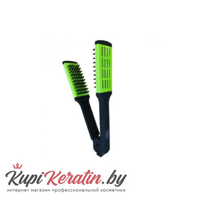 Расческа с зажимом Keratin Tools зеленая