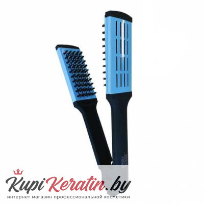 Расческа с зажимом Keratin Tools синяя