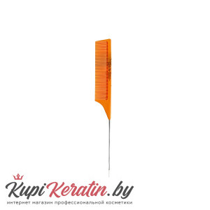 Расческа карбоновая с металл. хвостиком Keratin Tools Оранжевая
