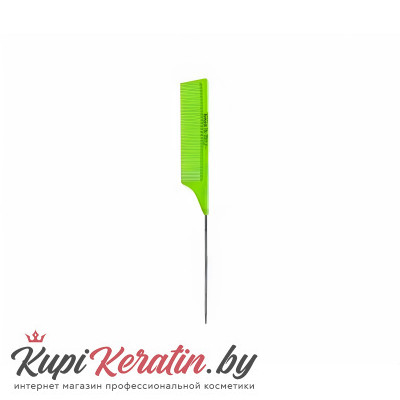 Расческа карбоновая с металл. хвостиком Keratin Tools Салатовая